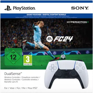 Manette + Jeu SONY P5 DUALSENS BLANCHE + FC24 VOUCHER
