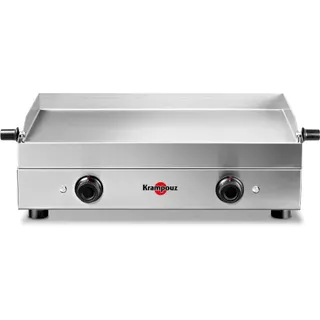 Plancha électrique KRAMPOUZ Saveur inox 2 brûleurs à poser, 64x34 cm