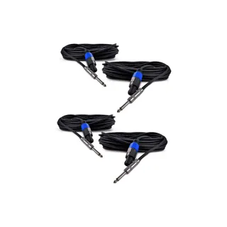 Câble Jack SOUNDLAB Lot de 4 Câbles Jack 6,35mm / Speakon mâ