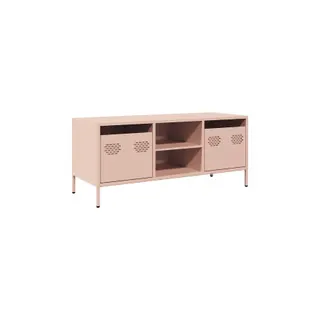 Meuble TV HELLOSHOP26 Meuble TV style industriel avec 2 compar