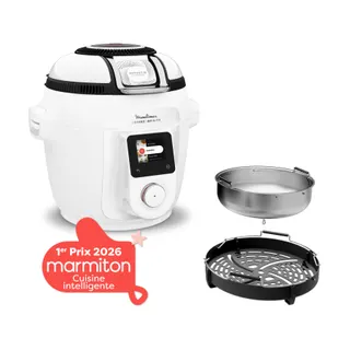Cookeo MOULINEX Multicuiseur Airfryer Cookeo Infinity sans pale Blanc CE9721F0 16 modes de cuisson, 6,5 L