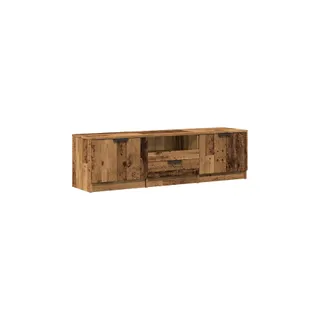 Meuble TV HELLOSHOP26 Meuble TV en vieux bois pratique grand r