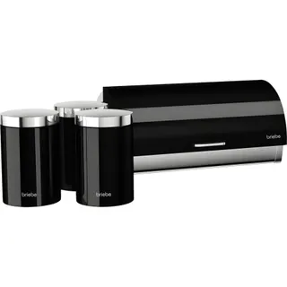 Set d'ustensiles de cuisine BRIEBE Boîte à Pain + 3 Boîtes Cuisine 1161BLK
