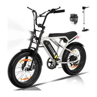 Vélo électrique COLORWAY 20"x4.0, 250W 36V12Ah - VTT Gris Blanc