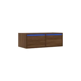 Meuble TV HELLOSHOP26 Meuble TV mural avec lumières LED rangem