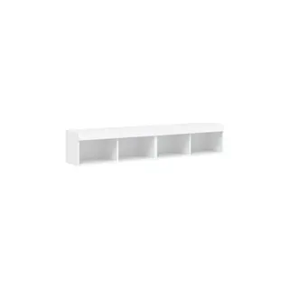 Meuble TV HELLOSHOP26 Lot de 2 meubles TV muraux avec lumières