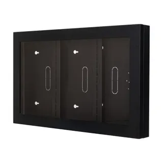 Support mural TV KIMEX Caisson mural avec vitre pour écran 55"