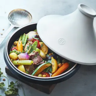Tajine EMILE HENRY Delight induction + couvercle blanc
