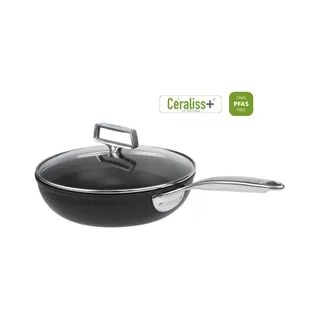 Sauteuse CRISTEL 28 CM CASTEL PRO FIXE ULTRALU CERALISS +