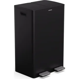 Poubelle de cuisine tri sélectif KLARSTEIN EcoVista 60L 2 bacs et compost 3L Noir