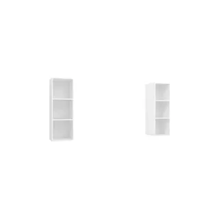 Meuble TV HELLOSHOP26 Lot de 2 meubles TV muraux pratiques 37
