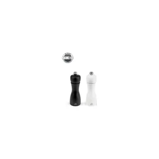 Duo moulins à poivre et sel PEUGEOT Tahiti Bois Noir & Blanc 15cm