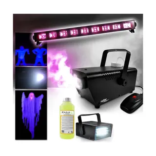 Jeu de lumières IBIZA Machine à fumée 400W + Liquide inclus +
