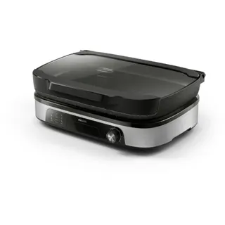 Plancha électrique PHILIPS HD6212/90 Grill de table Série 5000, 50x25 cm, fumoir & diffuseur d'arôme