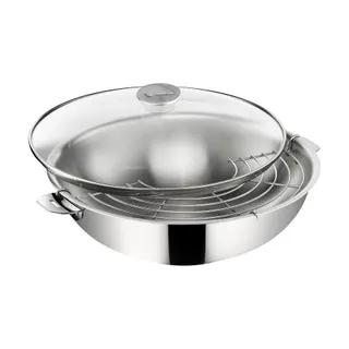 Wok LAGOSTINA Salvaspazio+ inox non revetu 30cm