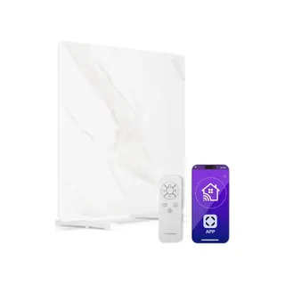 Chauffage infra-rouge KLARSTEIN MarmoHeat 420W Smart App IP43 8m² Blanc
