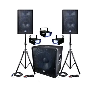 Pack sono BM SONIC Sonorisation DJ PA BMS-1812 2400W SUB 46