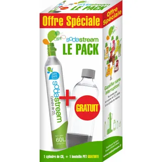 Cylindre CO2 SODASTREAM CO2 + 1 BOUT. PET 1L GRATUITE
