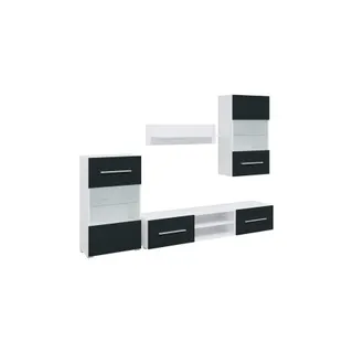 Meuble TV HELLOSHOP26 Lot de 5 meubles TV modernes avec éclair