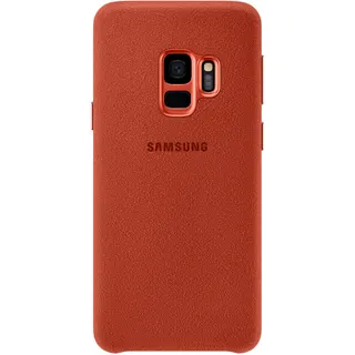 Coque SAMSUNG S9 Alcantara rouge