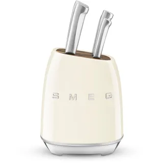 Bloc couteaux SMEG 6 pcs multi-usages crème