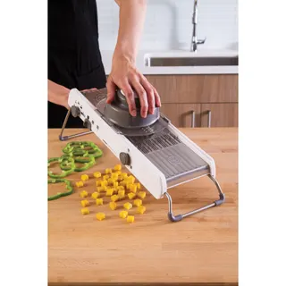Mandoline PROGRESSIVE rondelles juliennes cubes