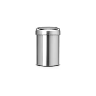 Poubelle de cuisine manuelle BRABANTIA Touch Bin 3L Matt steel
