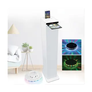 Enceinte Bluetooth INOVALLEY Tour de son blanche 60W avec lecteur CD,