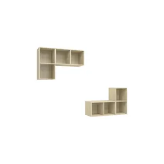Meuble TV HELLOSHOP26 Lot de 4 meubles TV muraux 37 x 37 x 72
