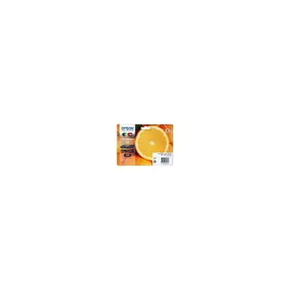 Cartouche d'encre EPSON Pack Multipack 5 Originales T3337 Série Orange (Noir Photo + 4 Couleurs) - C13T33374010