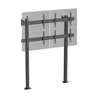 Pied TV KIMEX 4 écrans TV 45"-55", à fixer, noir