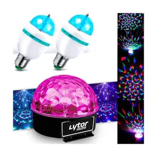 Jeu de lumières LYTOR Pack DJ LED 2 Ampoules Mini DIAMS RVBA C