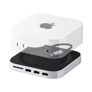 Câble alimentation SATECHI Hub Mac Mini 2024 avec Boîtier SSD + USB