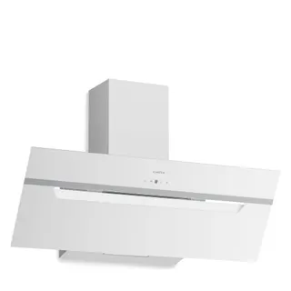Hotte décorative murale inclinée KLARSTEIN BigBite 90 cm  417 m³/h A+++ LED Blanc