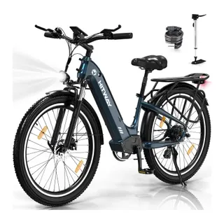 Vélo électrique HITWAY VAE 26x3.0, 7 Vitess, 48V 18AH, Bleu