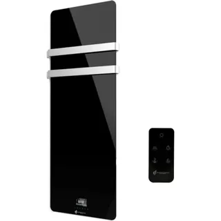 Sèche serviette SANNOVER en Verre mural Omiros 850 W Noir