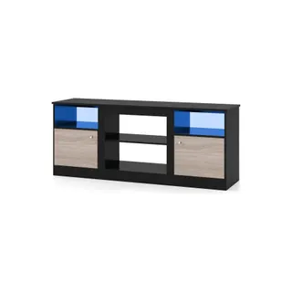 Meuble TV HELLOSHOP26 Meuble TV avec éclairage LED ergonomique