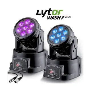 Jeu de lumières LYTOR Lyres LytOr Pack WASH7 LEDS PRO DMX RVB